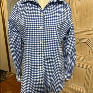 Ralph Lauren Blue and White Checkered Shirt